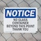 Signmission No Glass Containers Beyond This Point Thank You, 10 in W x Rectangle, Plastic OS-2PACK-NS-P-710-L-14630 - alternate 2